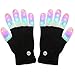 Produktbild LED Handschuhe, TKSTAR LED Gloves Leuchtende Handschuhe LED blinkende bunte Finger handschuhe 6 Modi 3 Farben LED beleuchten Kinder handschuh für Weihnachten Disco Party Verein Disc Konzert Partita Geburtstags Geschenk