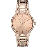 Michael Kors Damen-Armbanduhr, klassisch, 36 mm, rotgoldfarbenes Stahlarmband und Gehäuse, Quarz, analog, MK3538