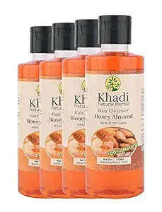 Natural Herbal Honey Almond Shampoo, 210 ml Pack of 4