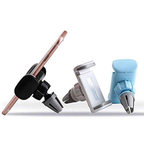 Caolator - Supporto porta telefono da auto, per bocchette dell'aria, conÂ rotazione a 360Â°, per iPhone 7, 6S, 6, 5S, 5, Samsung, HTC, Motorola, Sony e altri smartphone