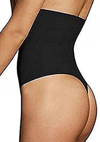 High Waist Shaping and Control Thong, Shapewear Black Medium