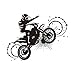 Produktbild DIY wasserdicht und entfernbar eine übertriebene kreative verrückte Motorradwandaufkleber-Kunstwandaufkleber-Tapete von Hauptdekor57 * 74cm