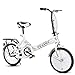 Produktbild Bxiao Kinder-Klapprad, ultraleichtes tragbares 16-Zoll-20-Zoll-Fahrrad für Grund- und Mittelschulkinder, stoßdämpfendes Mädchenfahrrad (Color : White, Size : 20 inches)