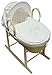 Baby Moses Basket Set Included Deluxe Mattress & Bedding Cream Hanging Ted Palm