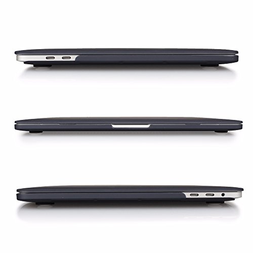 Batianda MacBook Pro 13 Hülle 2016, A1706 & A1708 Gummierte Hard-Case (neues Retina-Zubehör bis Oktober 2016 ) mit / ohne Touch Bar & Touch ID 13-Zoll – Matt-schwarz - 5