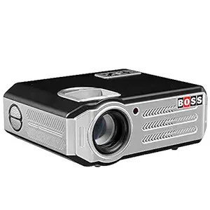 BOSS S11 Full HD 5700 Lumens Portable Projector for Home Cinema/Movies/School, Black