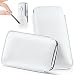 Produktbild Huawei Y6 (2017) Hülle Weiß Sleeve [OneFlow Slide Cover] Ultra-Slim Schutzhülle Dünn Handyhülle für Huawei Y6 (2017) Case Full Body Handytasche Kunst-Leder Tasche
