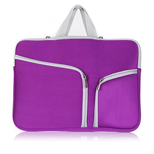 HASESS 13,3 Zoll Ultrabook Computer Bag Notebook Laptop Tasche Tragetasche mit Griff Tablette PC Sleeve Case Reißverschluss Briefcase Pouch Haut Hülle Cover für für Alle 13 Zoll Notebook Computer MacBook Air 13″ MacBook Pro 13″ Universal Laptop Netbook Acer Asus Dell Fujitsu Lenovo HP Samsung Sony Toshiba – Lila - 2