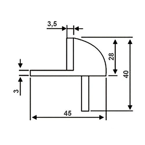 SO-TECH® Türstopper Bodentürstopper Doreen / Durchmesser Ø 45 mm / Verdrehschutz / echt Edelstahl - 5