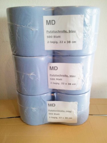 Preisvergleich Produktbild Putztuchrolle Putzrolle Putztuch Putzpapier 6 Rollen von MD 3000 Blatt
