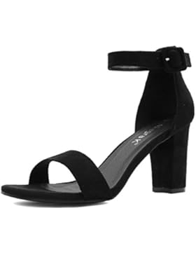 Allegra K Damen Klobiger Absatz Knöchelriemen Sandalen