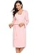 Produktbild Ekouaer Damen Nachthemd Negliee mit Morgenmantel lange Hülsen Pyjamas Zweiteilig Schlafanzug Nachtwäsche bequem Kimono