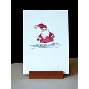 Weihnachtskarte + Briefumschlag / Nikolaus No 1 / Unikat Postkarte