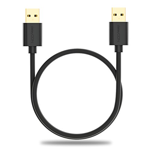 deleyCON [0,5m] USB 2.0 High Speed Kabel – PREMIUM USB 2.0 Datenkabel – USB A-Stecker zu USB A-Stecker – Übertragungsraten bis zu 480Mbps – geschirmtes, flexibles PREMIUM USB 2.0 High Speed Kabel – schnelle und sichere Datenübertragung – passgenaue, stabile USB Stecker – abwärtskompatibel zu USB 1.1 – Farbe: Schwarz - 4