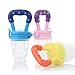 Vale® NEW Baby Nutritionist Recommended Colourful Baby Fresh Food Feeder Nipple Pacifier Nibbler Safe Feeding Tool,Fresh Juice Feeder Feeding Tool(Color will be sent at random)- Size L