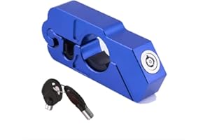ZAYMDO Verrou de Frein pour Moto, Verrou Universel de Guidon de Moto, Alliage daluminium Antivol Guidon Verrouillage avec 2 clés, Serrure de sécurité Grip pour Un vélo, Un Scooter, Un VTT