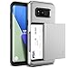 Produktbild Galaxy S8 Hülle, VRS Design® Schutzhülle [Silber] Schlagfesten Case Kratzfeste Stoßsichere Handyhülle Halbautomatik Schiebetür mit Kartenfach [Damda Glide] für Samsung Galaxy S8 2017