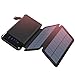 Produktbild ADDTOP Solar Ladegerät 10000mAh Power Bank mit 2 Solarzelle Externe Akku Batterien für iPhone, iPad, Samsung, Android und Andere Smartphones