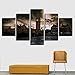 Produktbild GDUEGFB Canvas Picture Home Decoration HD Print 5 Poster Bridge Construction Cloudy Landscape Painting modular Wall art-20×35 20×45 20×55cm