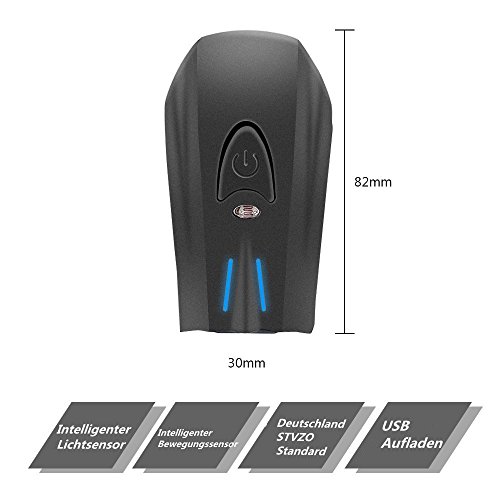 Fahrradlicht USB Wiederaufladbare Fahradbeleuchtung Fahrradlampen Set Fahrrad Frontlicht Rücklicht - 5