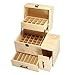 Produktbild Multi Tablett Duftstoff ätherisches Öl Organisator Aufbewahrungskoffer hölzerne ätherische Öl Kasten Anzeige hält 45 Flaschen und 14 Roller