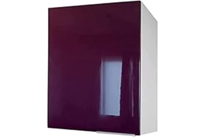 BERLIOZ CREATIONS Berlenus CP6HA - Mobile da Cucina Alto, 1 sportello, 60 cm, Colore: Viola Lucido