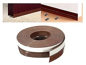 ERIZONE Silicone Seal Strip-Oil, Water, Weather, Soundproof Self Adhesive Skylight Sealing Tape for Window Doors Kitchen Sink Platform Toilet Shower and Bathtub Gap Sealer -3M Set of (1)-Brown