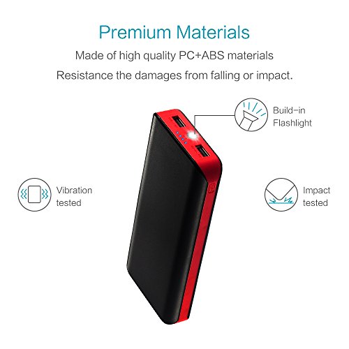 Batterie Externe 25000mAh Power Bank Portable avec Double Port USB et 4 Mode LED Flashlight Ultra-Capacit   Chargeur Portable de Secours pour Smartphone Samung S8 Tablette PSP D   autre USB Via Device