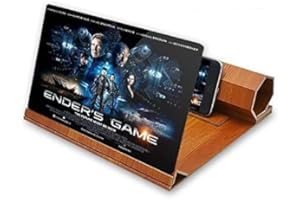 ORETECH Agrandisseur D'écran Telephone, 12" Loupe d'écran 3D Amplificateur Pliable de Téléphone écran Loupe en Bois pour Téléphone la Loupe D'Amplification D'écran HD pour Tous Les Smartphones