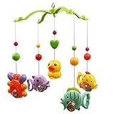 LUOEM Baby Bett Bell Sound Spielzeug Baby Krippe Bell Fisch Krabben Duck Mobile Musik pädagogisches Spielzeug Zufällige Farbe