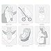 4 x Luxury Super Soft 100% Natural Bamboo Baby Muslin Squares, Blankets, Wipes, Cloths, Swaddling Wrap. Lovely New Design Anti-bacterial Reusable High Quality Muslin/Nappies.