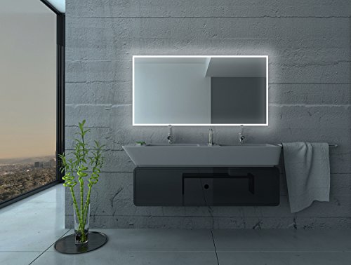 LED Badezimmerspiegel BADSPIEGEL Wandspiegel Bad Spiegel Lichtspiegel S100 (Breite: 120 x Höhe: 70 cm) - 2