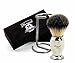 Synthetic Hair Brush in Ivory & Metal Colour Stainless Steel Shaving