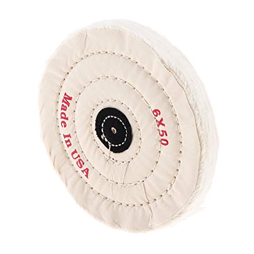 Preisvergleich Produktbild Baoblaze 1 Stücke Baumwolle Musselin Polierscheibe Schleifmopteller Polierfächerscheibe - 6 Zoll