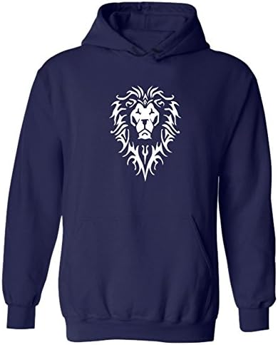 WTUS Men's World Of Warcraft Golden Lion Pattern Hoodie Pullover Hood