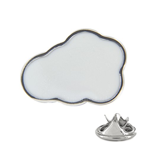 Preisvergleich Produktbild Kleine weiße Wolke Anstecker, Metall