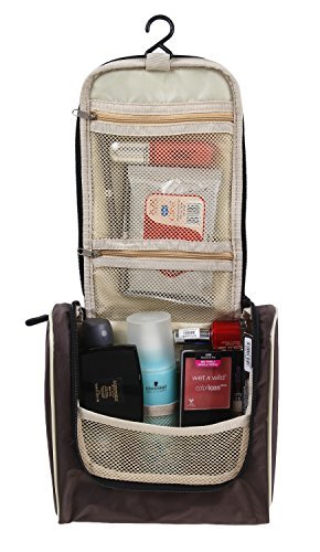 UberLyfe Travel Toiletry Bag cum Cosmetic Organizer - Brown (TB-001251-TOIYBG-BR) RS.399 (60.00% Off) - Amazon
