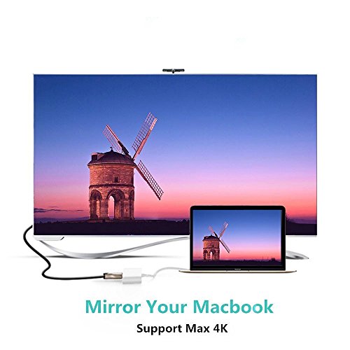 USB Typ-C auf HDMI / USB3.0 / USB 3.1 Typ-C Adapter, HuiHeng USB 3.1 Typ C USB-C 4K HDMI Digital AV Multiport Adapter für MacBook, Chromebook Pixel und mehr - 8