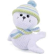 Gründl Kit Au Crochet - Doudou Girafe Gina, âne Eddy, Robbe Robby Ou