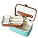 Produktbild iSuperb Schmuckkasten Schmuckkästchen Schmuckaufbewahrung Schmuckbox Jewelry Box Schmuckkoffer Aufbewahrungsschatule (Grün)