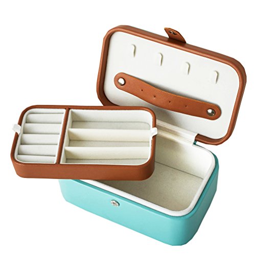 Preisvergleich Produktbild iSuperb Schmuckkasten Schmuckkästchen Schmuckaufbewahrung Schmuckbox Jewelry Box Schmuckkoffer Aufbewahrungsschatule (Grün)
