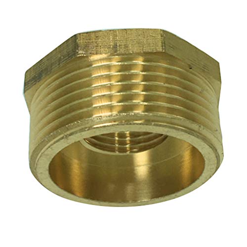 Preisvergleich Produktbild P Prettyia Rohrmuffe Rohrverbinder Gewindeverbinder Messingfitting, 1,2 Zoll Außen Gewindeanschluss & 3er Innengewinde - 1 / 2 Zoll