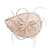 ACTLATI Fashion Cambric Headband Feather Hair Band Cocktail Party Headwear Fascinator Hat Nude Pink RS.3169.00