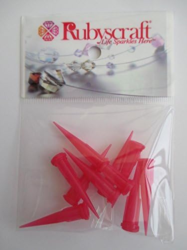 10pcs Pink 20g plastic Lock tip Nozzle for Luer Lock Syringe Craft Glue glaze Ideal for E6000 Bling my shoes Trademark UK00003085705