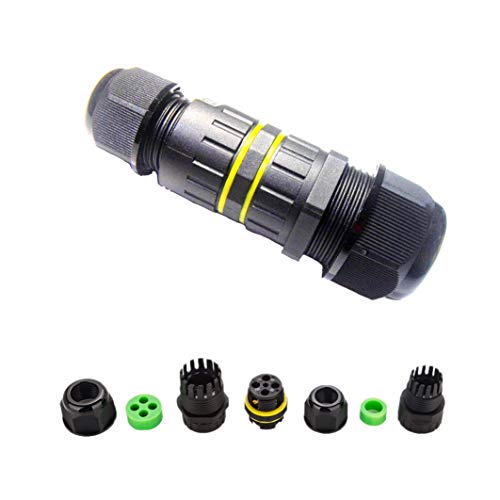 Boîte de jonction électrique Imperméable Connecteur de Câble Boîte à bornes IP68 mouffle Boîtier de Raccordement 4Voies Connecteurs Boîte de Derivation Etanche pour Câble Ø 4 à 14mm