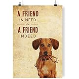 A Friend In Need Is A Friend Indeed A4 digital kunst drucken mauer dekor poster Kunstdrucke