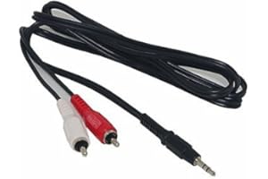 TRANHUY LWW5 Cavo doppio Rosso Bianco 2x Connettore RCA per Stereo 3.5 mm Cavo Mini Jack Stereo Audio Aux