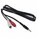 Produktbild LISABOBO @ 5ft Twin Rot Weiß 2x Cinch auf Stereo-Minibuchse 3,5 mm Stereo-Audio-AUX-Kabel