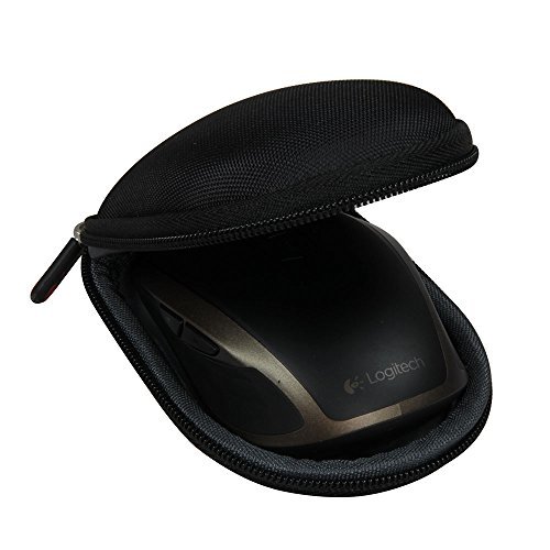 Hermitshell Travel Hart EVA Lagerung Tasche Schutz hülle Etui Tragetasche Beutel Compact Größen und karabiner für Logitech MX Anywhere 1 2 Gen Wireless Mobile Mouse Maus - 5