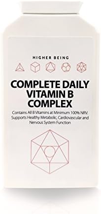 Vitamin B Complex (120 Capsules) | Contains 100% NRV of all B Vitamins | Supports Mental Performance, Heart Health, Immune System, Hair and Skin | Can Help Reduce Fatigue | UK Manufactured to GMP Standards for Higher Being
